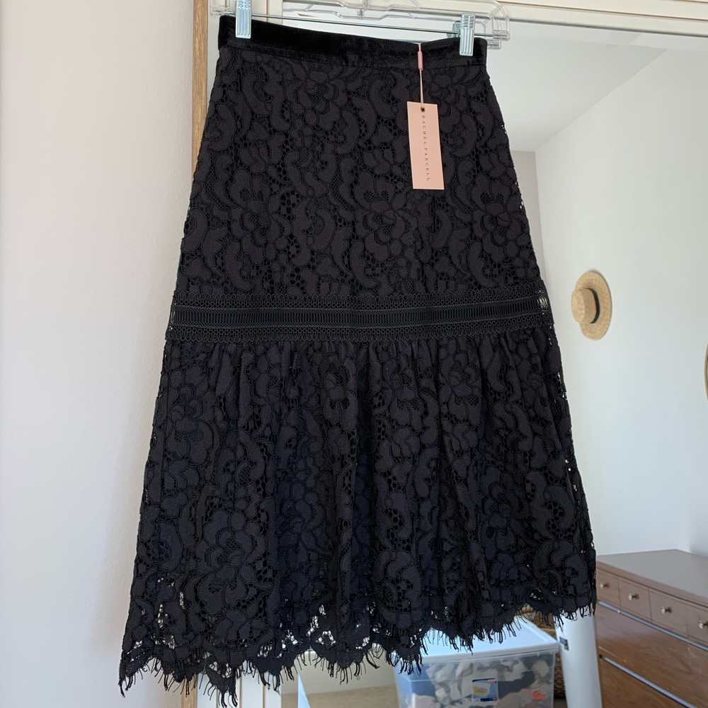 Rachel Parcell Black Lace Skirt